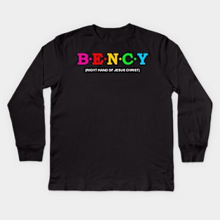 Bency - Right Hand of Jesus Christ. Kids Long Sleeve T-Shirt